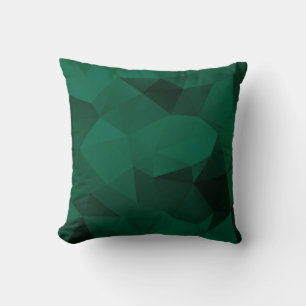 Polygonale Dreiecke geometrische Farben, grün bedr Kissen