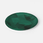 Polygonale Dreiecke geometrische Farben, grün bedr Pappteller (Schrägansicht)