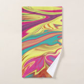 Polygonale geometrische Dreiecke, leuchtend bunt c Badhandtuch Set (Handtuch)