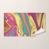 Polygonale geometrische Dreiecke, leuchtend bunt c Badhandtuch Set (Handtuch)