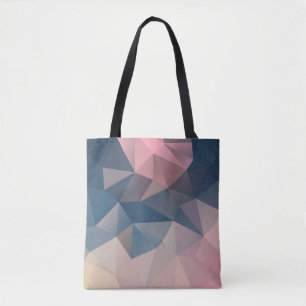 Polygonale geometrische Dreiecke, leuchtend bunt c Tasche