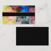 Polygonale geometrische Dreiecke, leuchtend bunt c Visitenkarte (Vorne/Hinten)