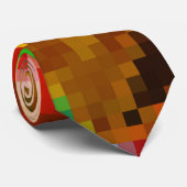 Polygonale geometrische Pixel quadratisch verschwo Krawatte (Gerollt)