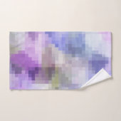 Polygonale geometrische violette lila Pixel squ Badhandtuch Set (Handtuch)