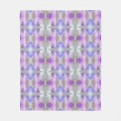Polygonale geometrische violette lila Pixel squ Fleecedecke (Vorderseite)