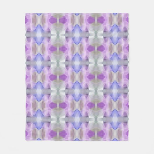 Polygonale geometrische violette lila Pixel squ Fleecedecke (Vorderseite)