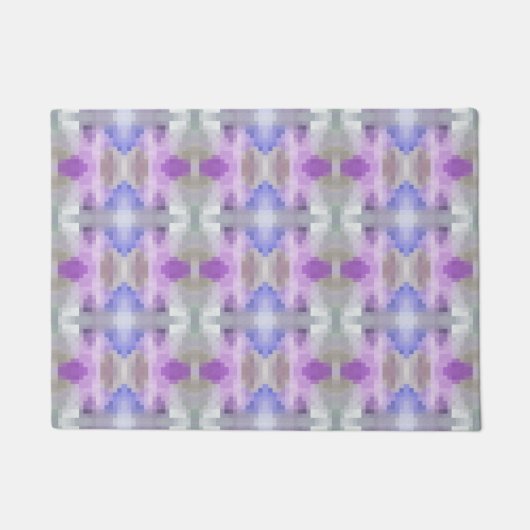 Polygonale geometrische violette lila Pixel squ Fußmatte (Vorderseite)