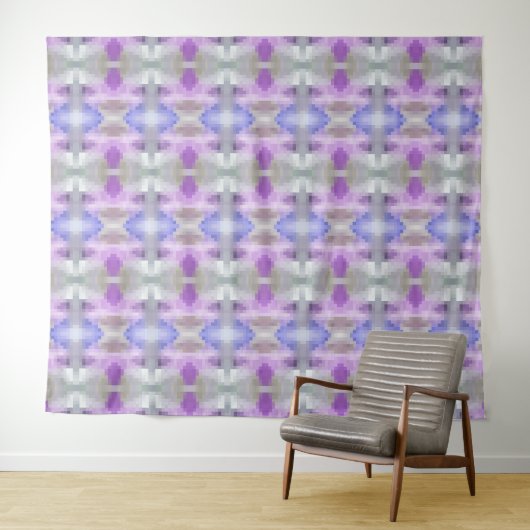 Polygonale geometrische violette lila Pixel squ Wandteppich (Beispiel (Horizontal))