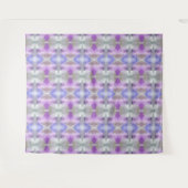 Polygonale geometrische violette lila Pixel squ Wandteppich (Vorderseite (Horizontal))