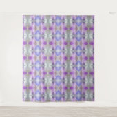 Polygonale geometrische violette lila Pixel squ Wandteppich (Vorderseite)
