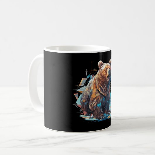 Polygonale Grizzle-Tasse für das ganze Jahr Kaffeetasse (Vorderseite Links)