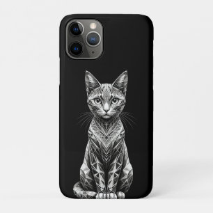 Polygonale Kunst eines Katers mit geometrischem De Case-Mate iPhone Hülle