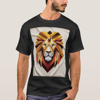 Polygonale Majestät: Geometrischer Löwenanteil T - T-Shirt