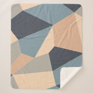 Polygonale, nahtlose Muster, mehrfarbig Sherpadecke