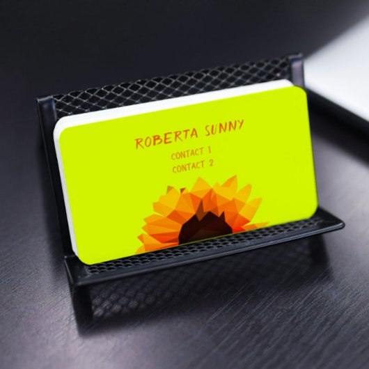 Polygonale Sonnenblume - Hallo Visitenkarte