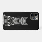 Polygonale Zeichnung einer Katze mit geometrischer Case-Mate iPhone Hülle (Rückseite (Horizontal))