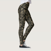 Polygonales geometrisches Muster braun Leggings (Rechts)