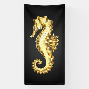 Polygonales Gold-Seepferd Banner
