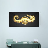 Polygonales Gold-Seepferd Banner (Messeveranstaltung)