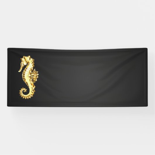 Polygonales Gold-Seepferd Banner (Horizontal)