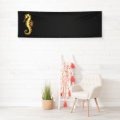 Polygonales Gold-Seepferd Banner (Insitu)
