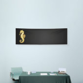 Polygonales Gold-Seepferd Banner (Messeveranstaltung)