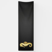 Polygonales Gold-Seepferd Banner (Vertikal)