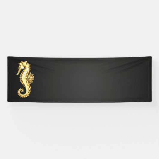 Polygonales Gold-Seepferd Banner (Horizontal)