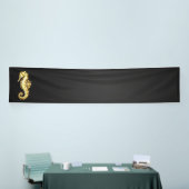 Polygonales Gold-Seepferd Banner (Messeveranstaltung)