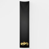 Polygonales Gold-Seepferd Banner (Vertikal)