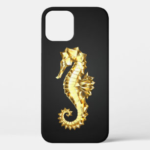 Polygonales Gold-Seepferd Case-Mate iPhone Hülle