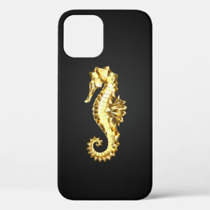 Polygonales Gold-Seepferd Case-Mate iPhone Hülle