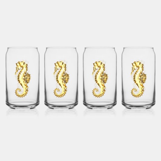 Polygonales Gold-Seepferd Dosenglas (Vorderseite)