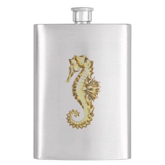 Polygonales Gold-Seepferd Flachmann (Vorderseite)