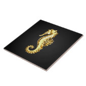 Polygonales Gold-Seepferd Fliese (Seite)