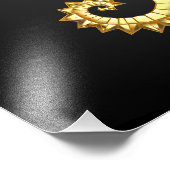 Polygonales Gold-Seepferd Fotodruck (Ecke)