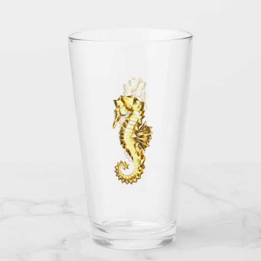 Polygonales Gold-Seepferd Glas (Vorderseite)