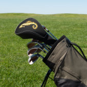 Polygonales Gold-Seepferd Golf Headcover (In SItu)