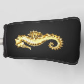 Polygonales Gold-Seepferd Golf Headcover (Vorderseite)