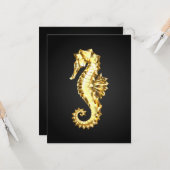 Polygonales Gold-Seepferd Karte (Vorderseite/Rückseite Beispiel)