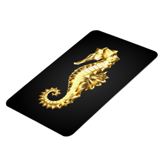 Polygonales Gold-Seepferd Magnet (Linke Seite)