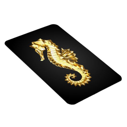 Polygonales Gold-Seepferd Magnet (Rechte Seite)