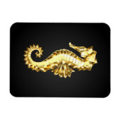Polygonales Gold-Seepferd Magnet (Horizontal)