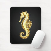 Polygonales Gold-Seepferd Mousepad (Mit Mouse)