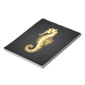 Polygonales Gold-Seepferd Notizblock (Rotiert)
