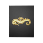 Polygonales Gold-Seepferd Notizblock (Rotiert)