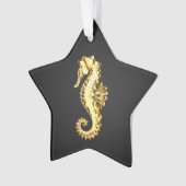 Polygonales Gold-Seepferd Ornament (Vorderseite)