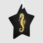 Polygonales Gold-Seepferd Ornament (Vorderseite)