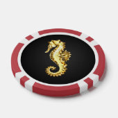 Polygonales Gold-Seepferd Pokerchips (Einzeln)