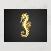 Polygonales Gold-Seepferd Postkarte (Vorderseite)